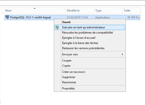 Executer le programme d'installation